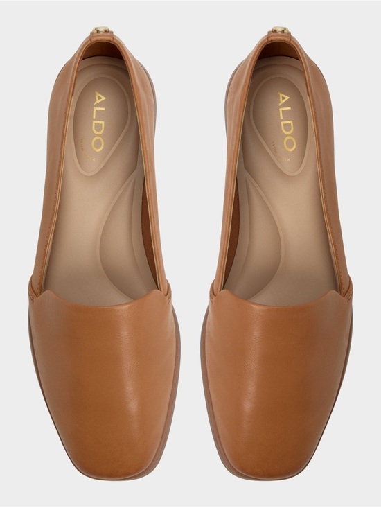 Aldo Shoes - Aldo Women's Cognac Leather Slip-On Loafers